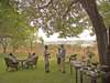 Chobe Chilwero - afternoon tea on the lawn